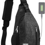 d'yallee 15.4" Sling Bag for Men Crossbody Shoulder Chest Bags Nylon for Travel Gym Sport Hiking with USB Charger Port …